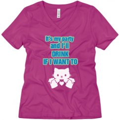 Ladies Relaxed Fit V-Neck Tee