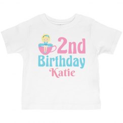 Cute 2nd Birthday Teacup Girl