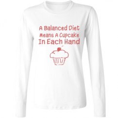 Ladies Relaxed Fit Basic Long Sleeve Tee