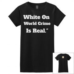 White On World Crime Is Real T-Shirt.