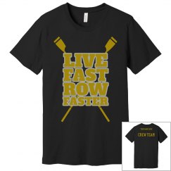 Mens Row Fast T-shirt personalized with name on back