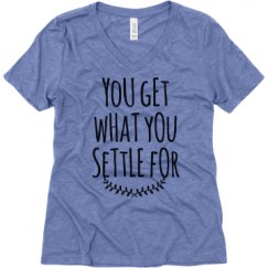 Ladies Relaxed Fit Super Soft Triblend V-Neck Tee