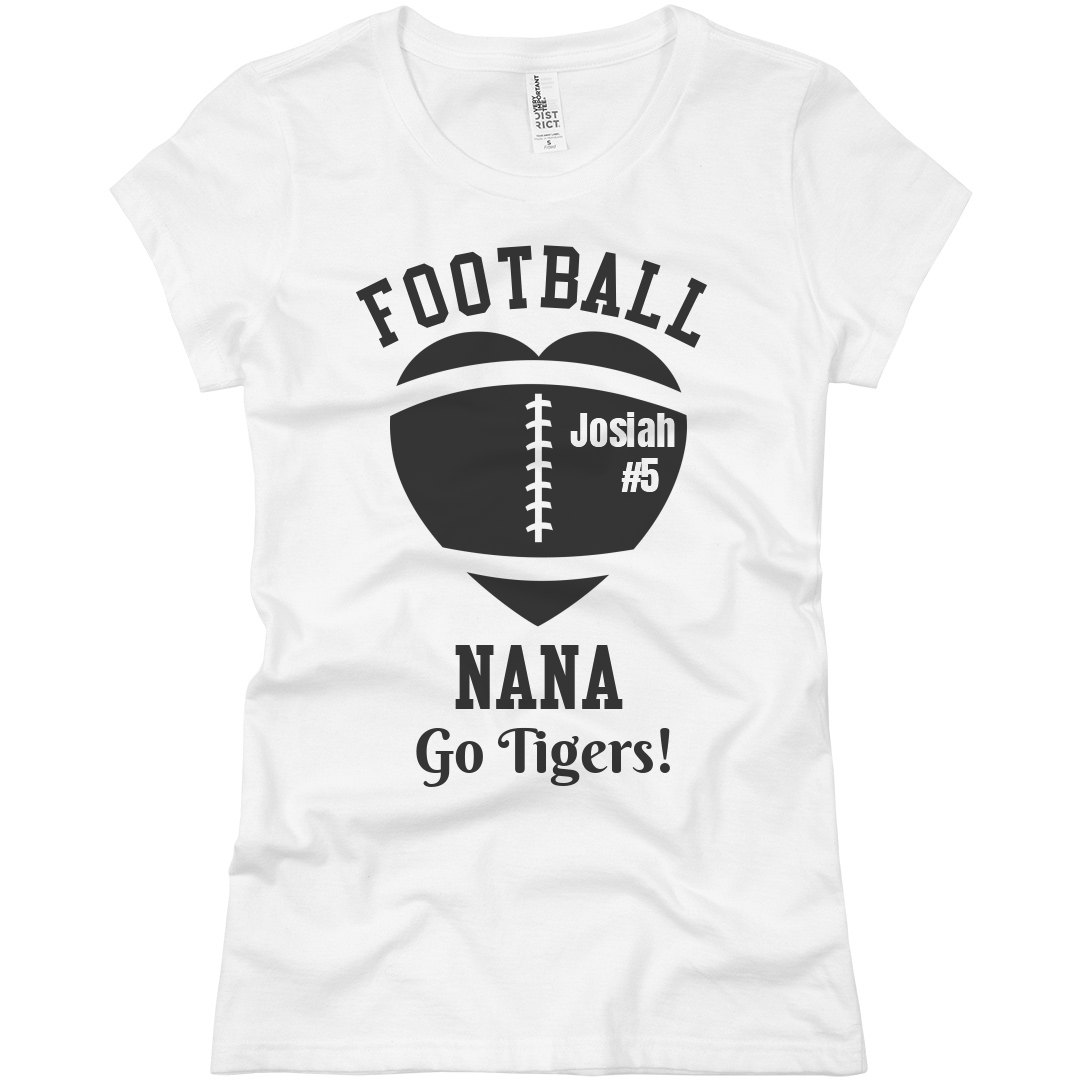 Football Nana Fan Ladies Slim Fit Basic Promo Jersey T-Shirt