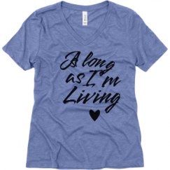 Ladies Relaxed Fit Super Soft Triblend V-Neck Tee