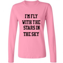 Ladies Relaxed Fit Basic Long Sleeve Tee