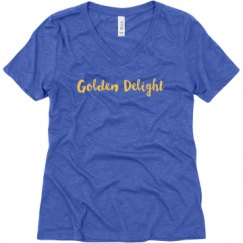 Ladies Relaxed Fit Super Soft Triblend V-Neck Tee