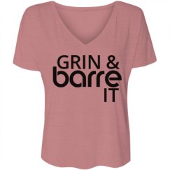 Ladies Flowy Slouchy V-Neck Tee