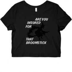 Ladies Slim Fit Crop Top Tee