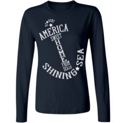 Ladies Relaxed Fit Basic Long Sleeve Tee