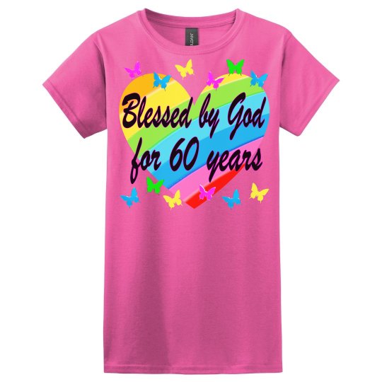 60TH BIRTHDAY LOVE HEART DESIGN