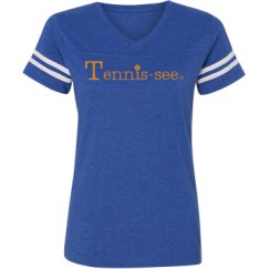 Ladies Relaxed Fit Vintage Sports Tee