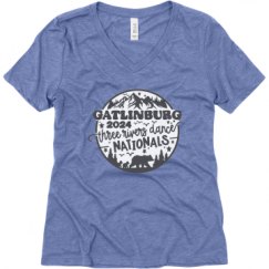 Ladies Relaxed Fit Super Soft Triblend V-Neck Tee