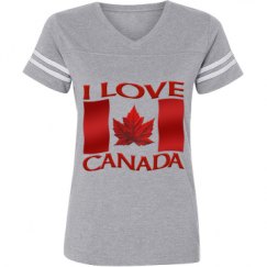 Ladies Relaxed Fit Vintage Sports Tee