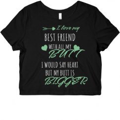 Ladies Slim Fit Crop Top Tee