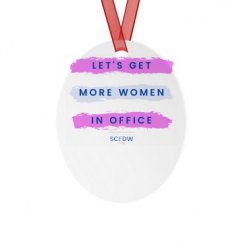 Metal Oval Christmas Ornament