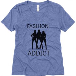 Ladies Relaxed Fit Super Soft Triblend V-Neck Tee