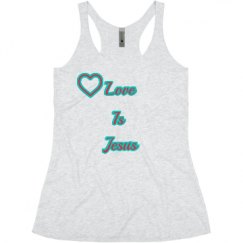 Ladies Slim Fit Super Soft Racerback Triblend Tank