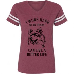 Ladies Relaxed Fit Vintage Sports Tee