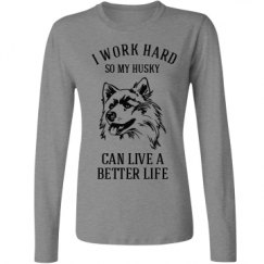 Ladies Relaxed Fit Basic Long Sleeve Tee