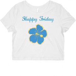 Ladies Slim Fit Crop Top Tee