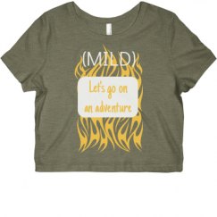 Ladies Slim Fit Crop Top Tee