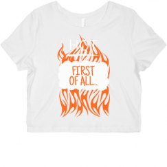 Ladies Slim Fit Crop Top Tee