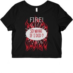 Ladies Slim Fit Crop Top Tee