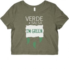 Ladies Slim Fit Crop Top Tee