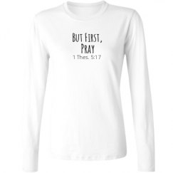 Ladies Relaxed Fit Basic Long Sleeve Tee