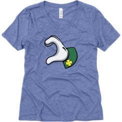 Ladies Relaxed Fit Super Soft Triblend V-Neck Tee