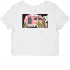 Ladies Slim Fit Crop Top Tee