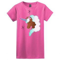 African-American Chocolate Unicorn with Snow Hair