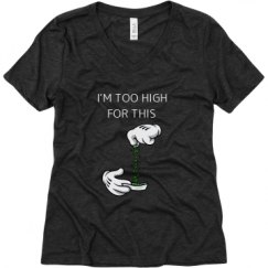 Ladies Relaxed Fit Super Soft Triblend V-Neck Tee