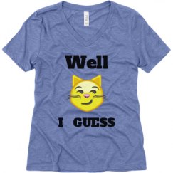 Ladies Relaxed Fit Super Soft Triblend V-Neck Tee