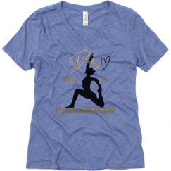 Ladies Relaxed Fit Super Soft Triblend V-Neck Tee