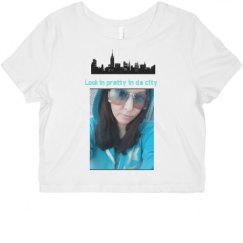 Ladies Slim Fit Crop Top Tee