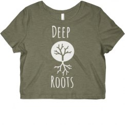 Ladies Slim Fit Crop Top Tee