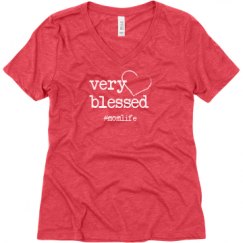 Ladies Relaxed Fit Super Soft Triblend V-Neck Tee