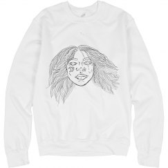 BLK FACE OUTLINE TEE CREWNECK