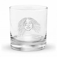 BLK FACE OUTLINE GLASS
