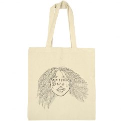 BLK FACE OUTLINE TOTE