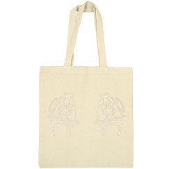 DOUBLE WHT MONIKER TOTE (TAN)