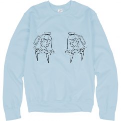 DOUBLE MONIKER BLK CREWNECK