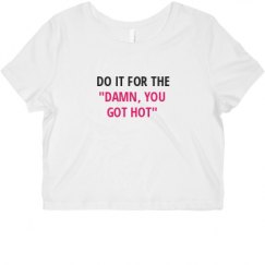 Ladies Slim Fit Crop Top Tee