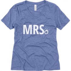 Ladies Relaxed Fit Super Soft Triblend V-Neck Tee