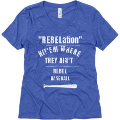 Ladies Relaxed Fit Super Soft Triblend V-Neck Tee