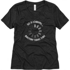 Ladies Relaxed Fit Super Soft Triblend V-Neck Tee