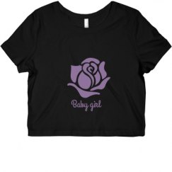 Ladies Slim Fit Crop Top Tee