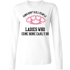 Ladies Relaxed Fit Basic Long Sleeve Tee