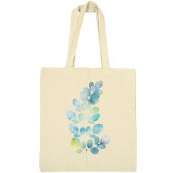 Blue Watercolor Leaf